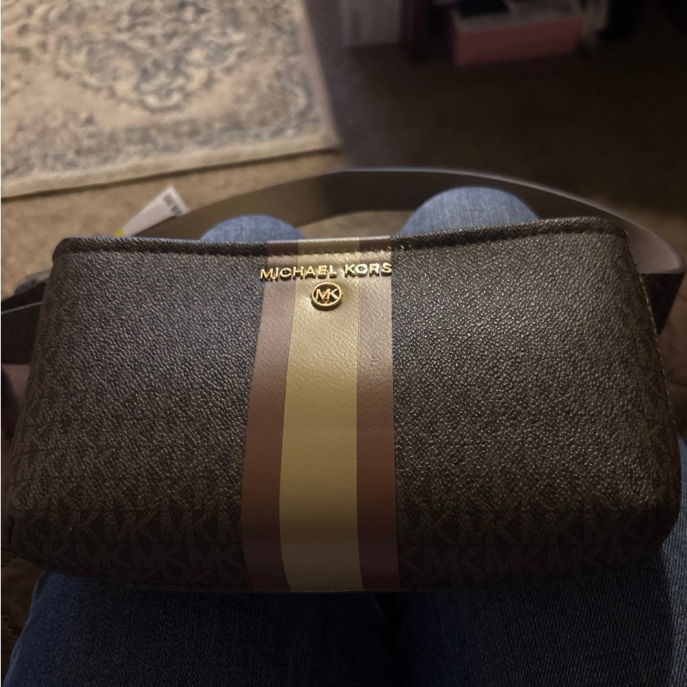 Michael Kors Brown and Gold belt bag